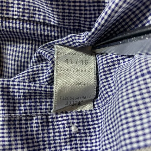 Eton Contemporary Check Button Down Dress Shirt - Picture 7 of 11